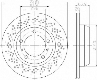 HELLA PAGID 8dd355120221 -  Тормозной диск